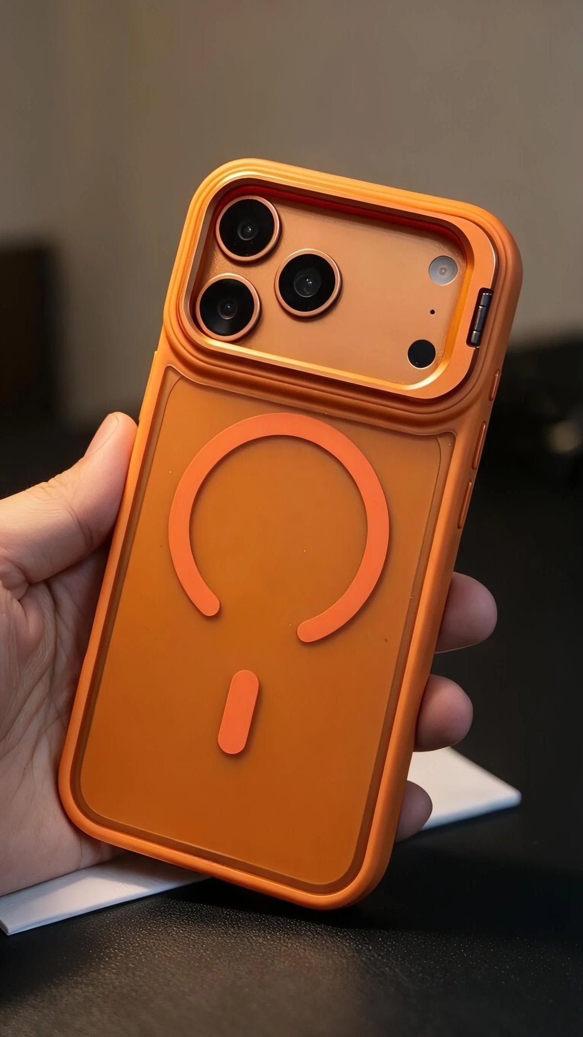 Orange Matte Super Armour funda magsafe protección total para iPhone - Funda para iPhone