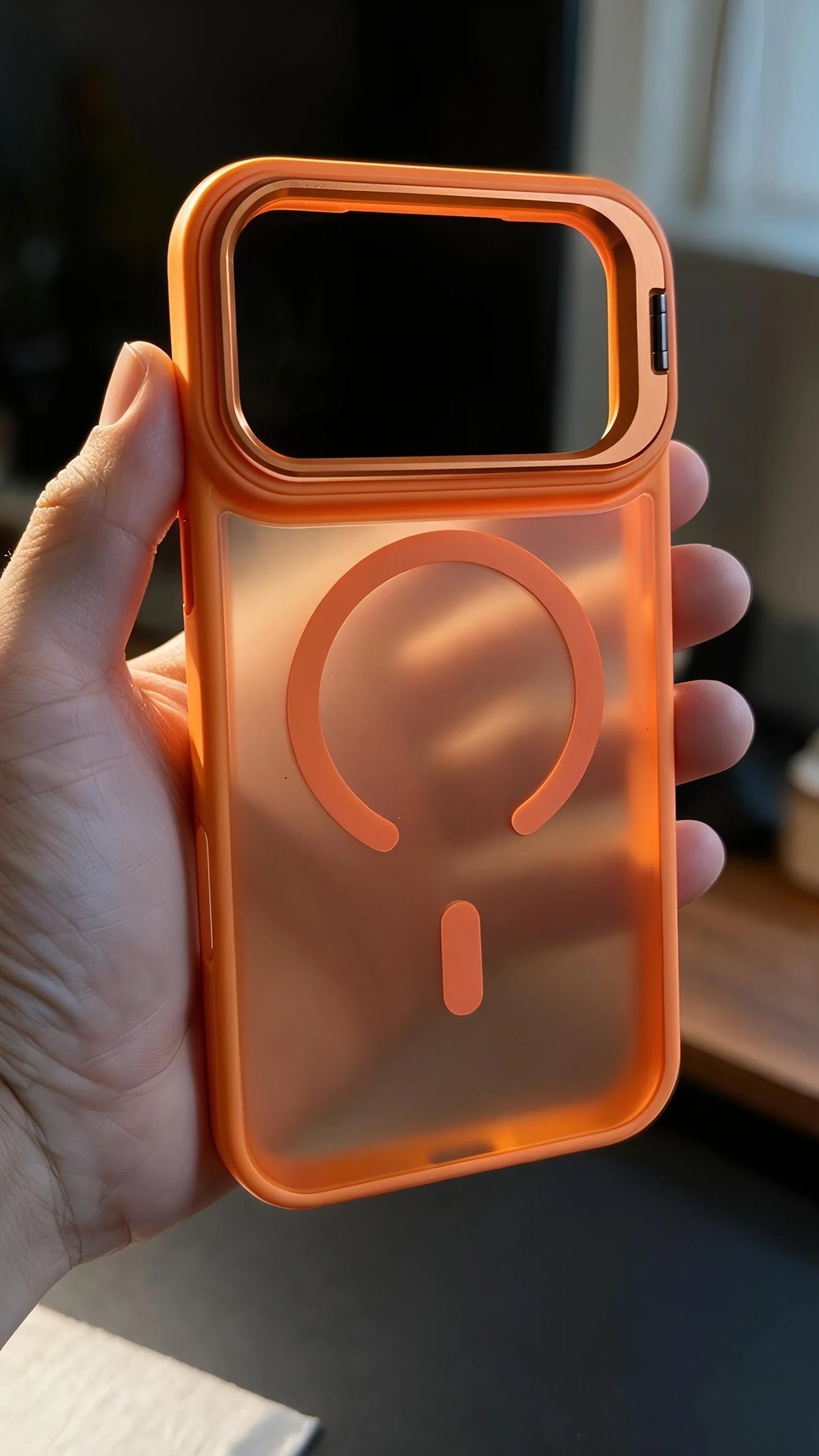 Orange Matte Super Armour funda magsafe protección total para iPhone - Funda para iPhone