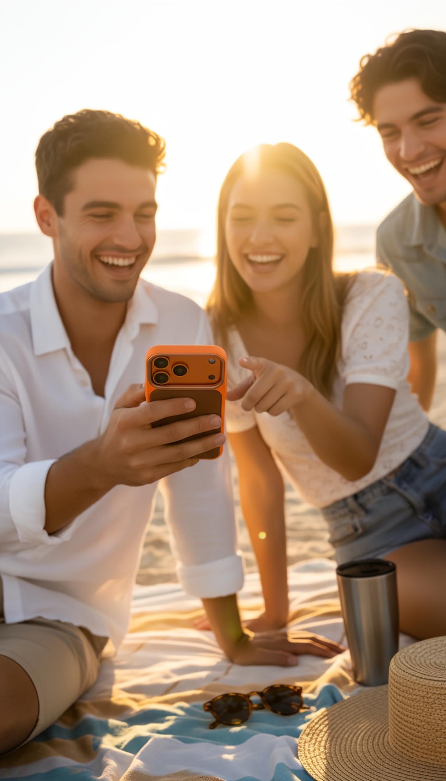 Orange Mesh Woven Case MagSafe| Funda Magsafe Premium Tejida para iPhone