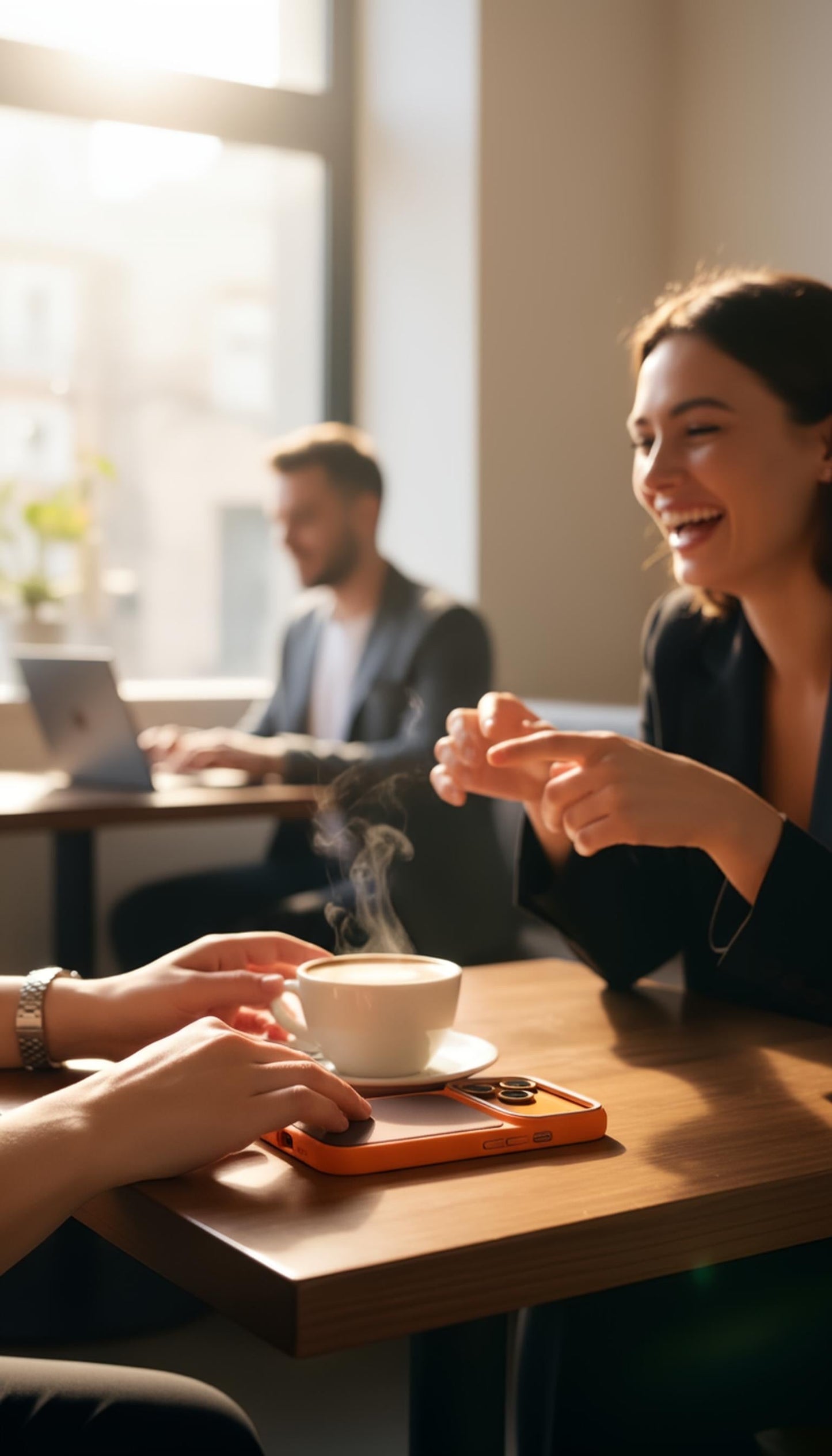 Orange Mesh Woven Case MagSafe| Funda Magsafe Premium Tejida para iPhone
