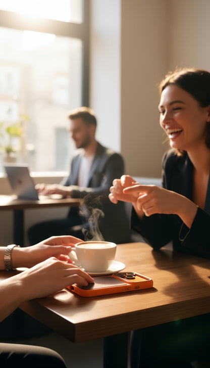 Orange Mesh Woven Case MagSafe| Funda Magsafe Premium Tejida para iPhone