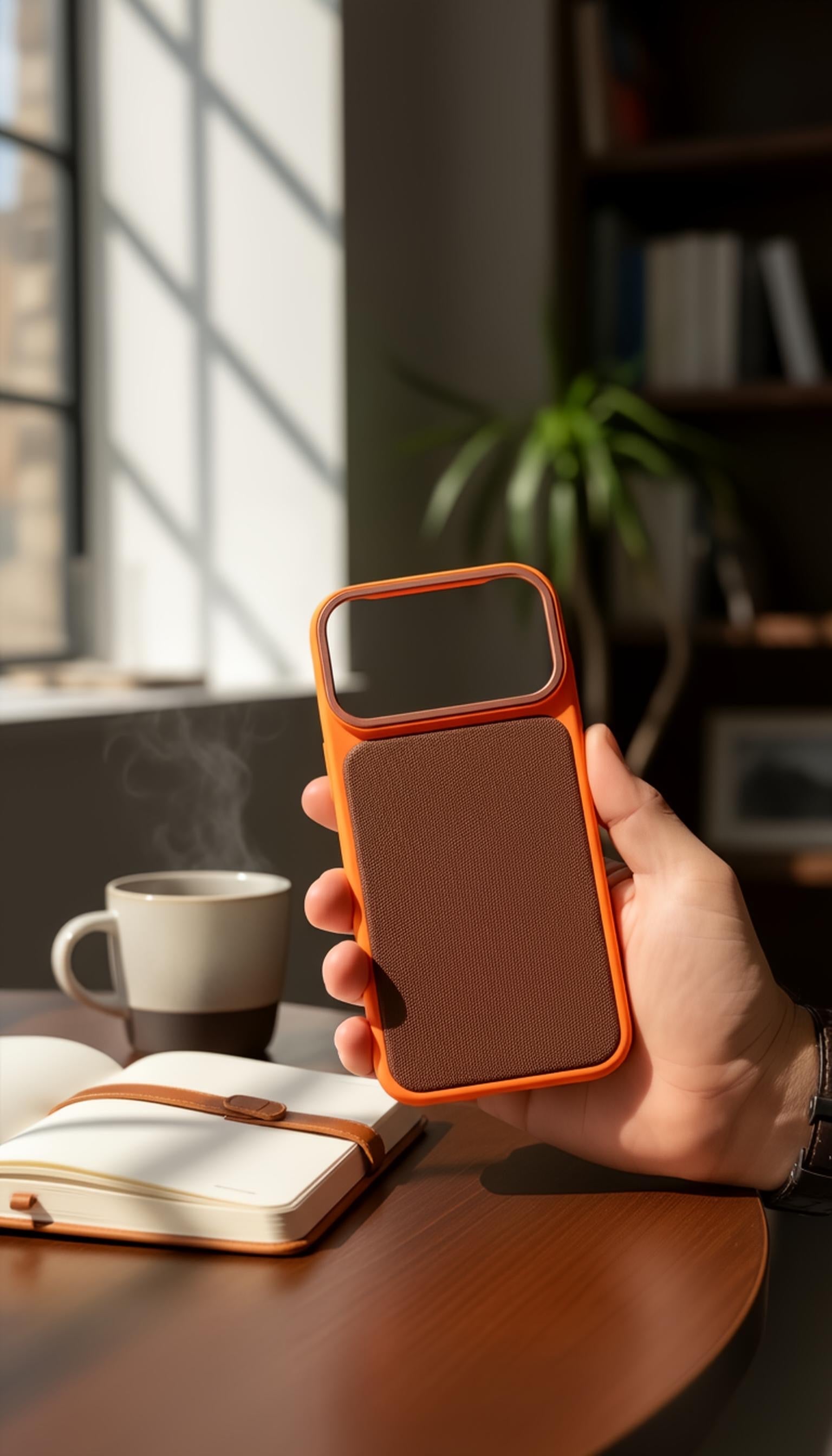 Orange Mesh Woven Case MagSafe| Funda Magsafe Premium Tejida para iPhone