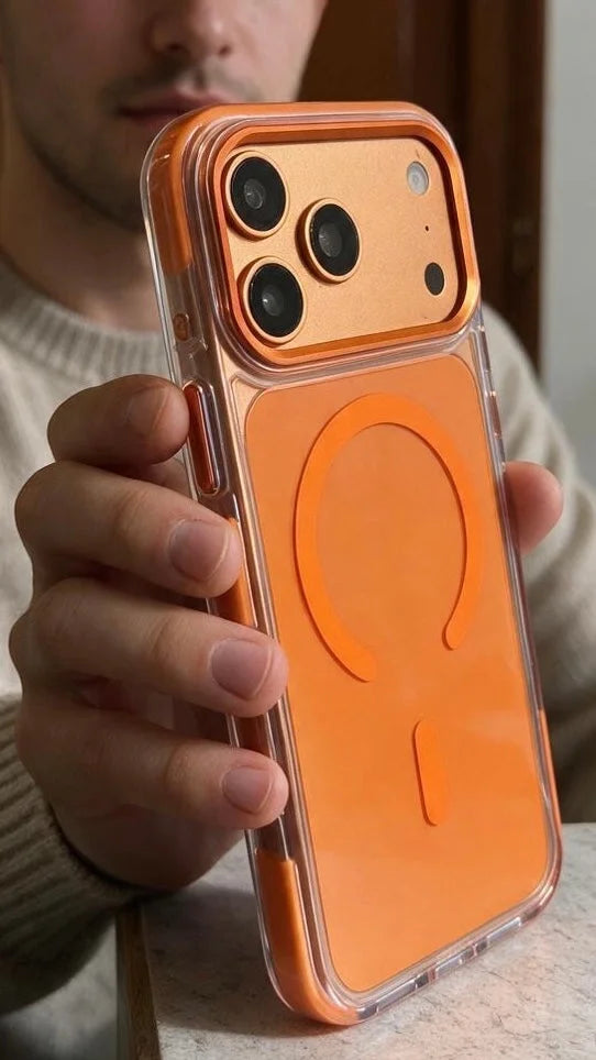 Orange Super Clear MagSafe funda con protección avanzada contra impactos - Funda para iPhone