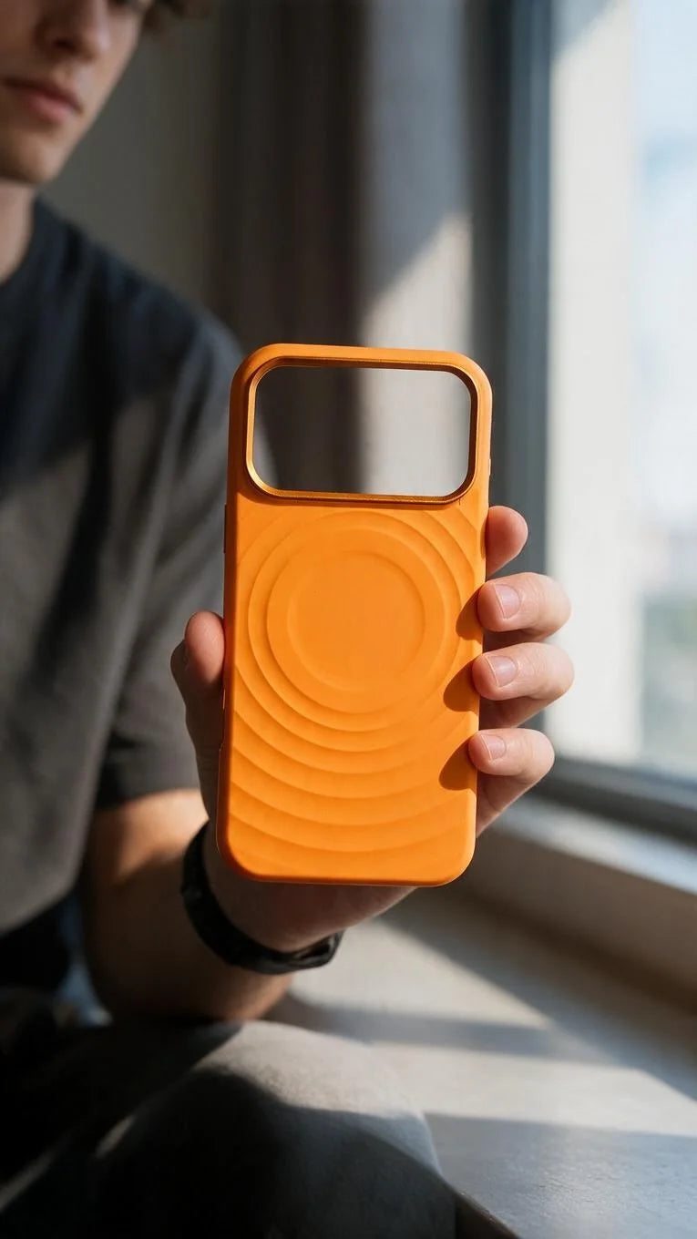 Orange Super Silicon Funda MagSafe de Silicona Premium para iPhone - Funda para iPhone