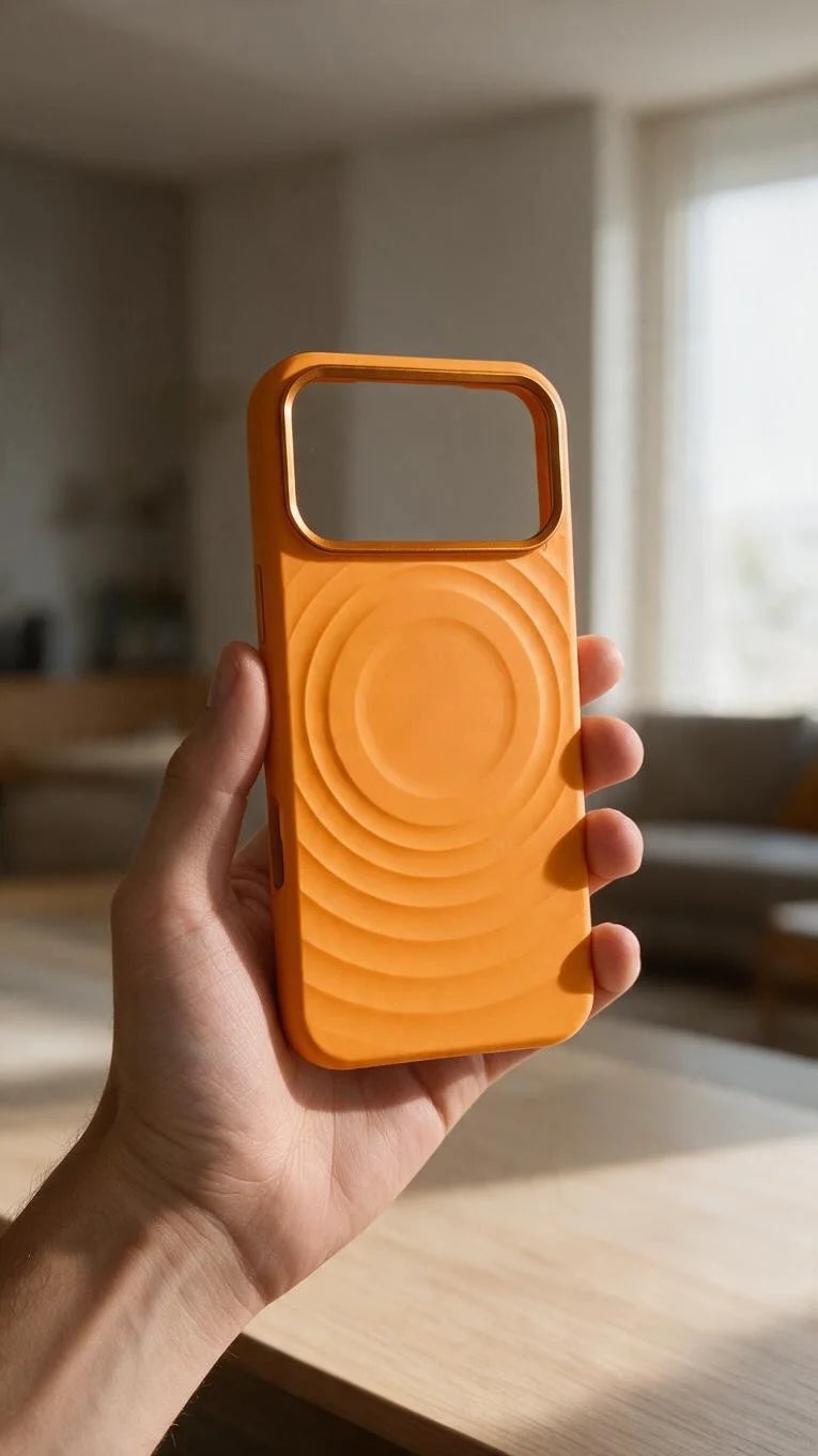 Orange Super Silicon Funda MagSafe de Silicona Premium para iPhone - Funda para iPhone