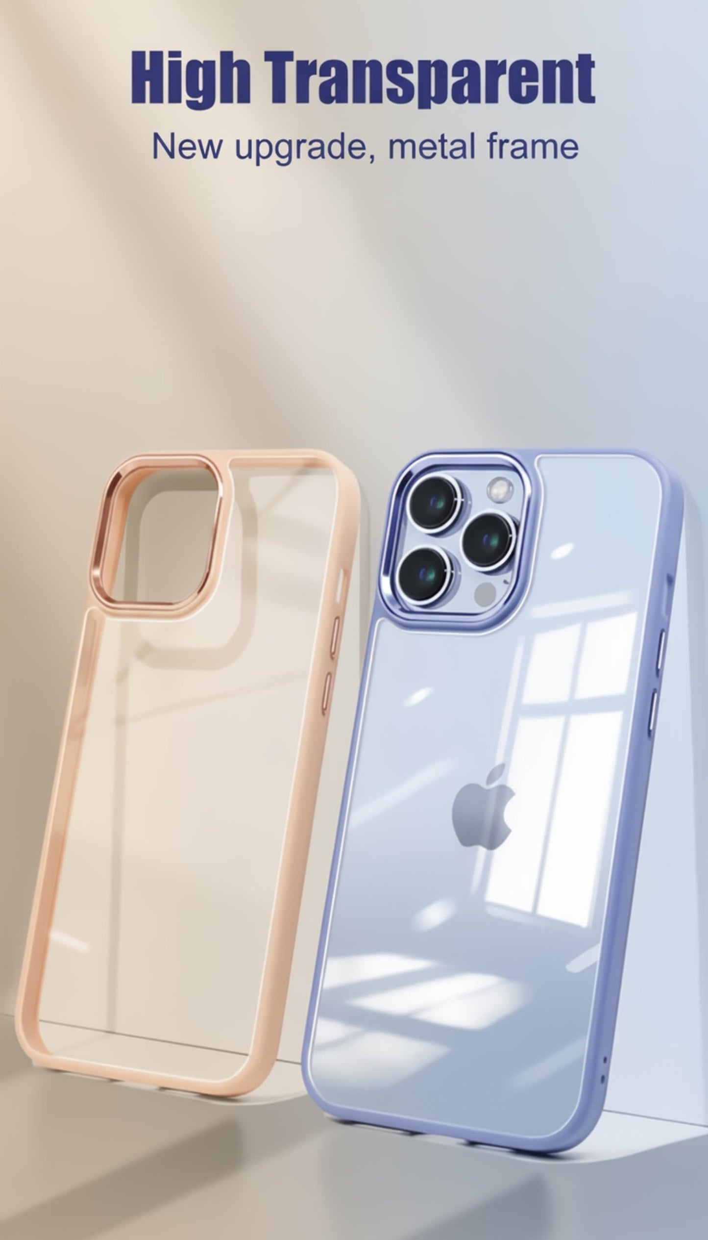 Lila Acrimetal Case | funda con parte trasera transparente y borde de color - Funda para iPhone