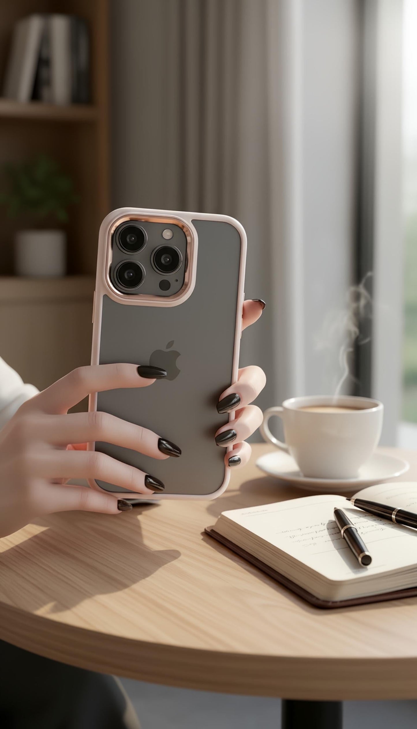 Pink Acrimetal Case | funda con parte trasera transparente y borde de color - Funda para iPhone