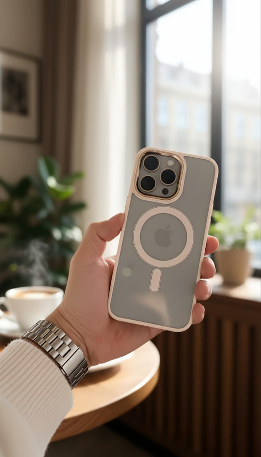 Pink Acrimetal MagSafe con acrílico y metal para máxima protección - Funda para iPhone