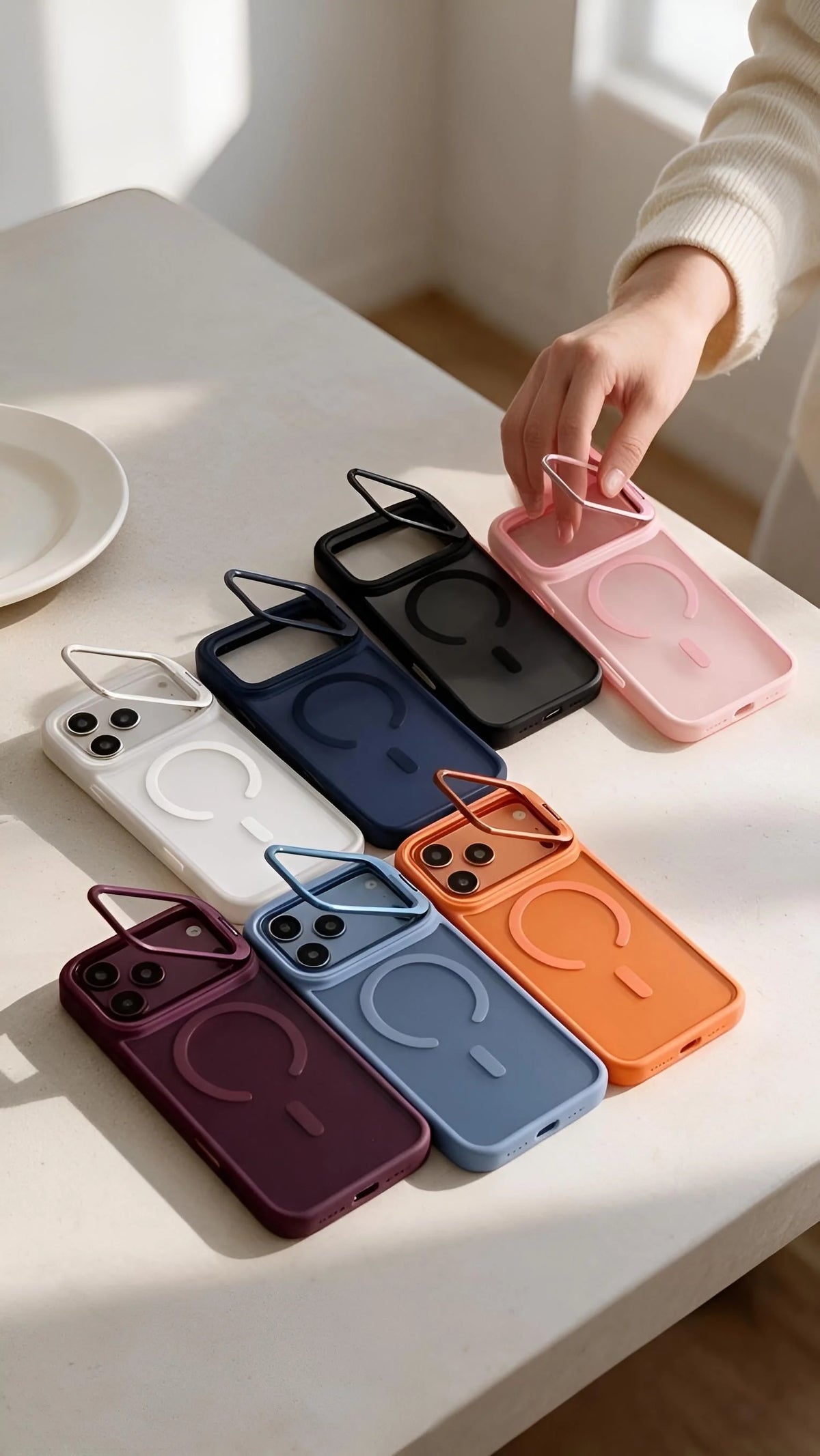 Pink Matte Super Armour funda magsafe protección total para iPhone - Funda para iPhone