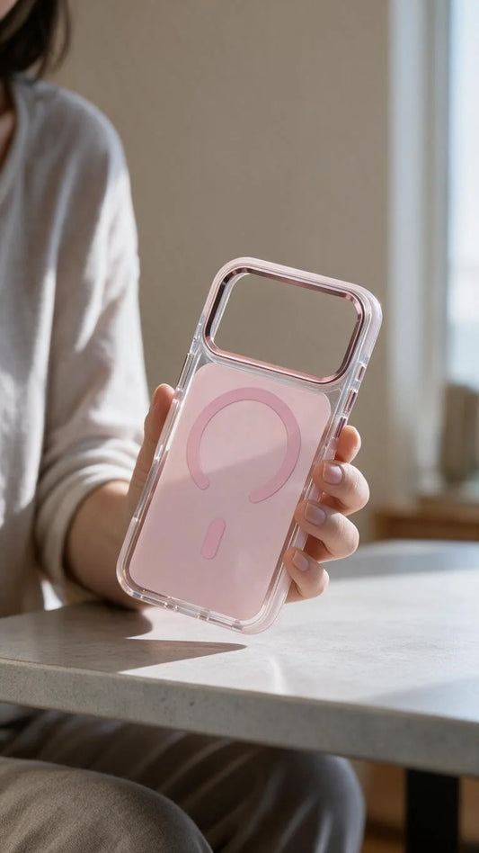 Pink Super Clear MagSafe funda con protección avanzada contra impactos - Funda para iPhone
