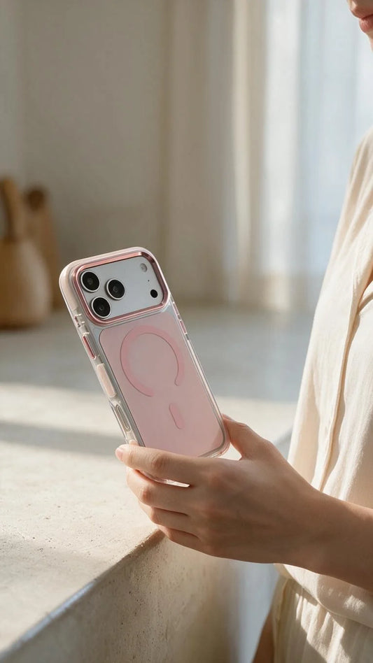 Pink Super Clear MagSafe funda con protección avanzada contra impactos - Funda para iPhone