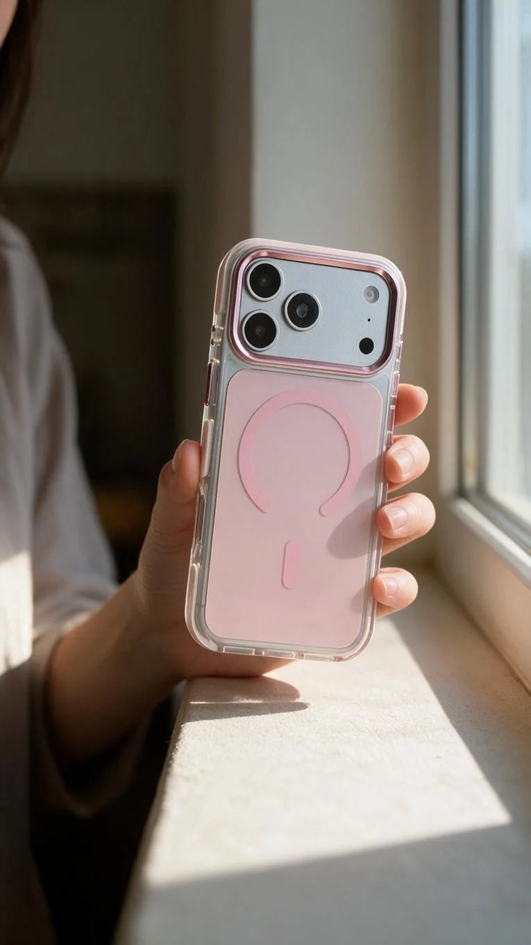 Pink Super Clear MagSafe funda con protección avanzada contra impactos - Funda para iPhone