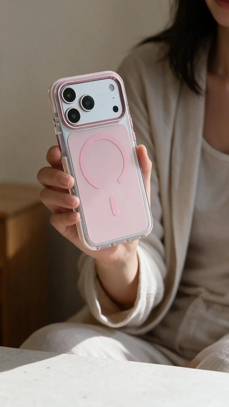 Pink Super Clear MagSafe funda con protección avanzada contra impactos - Funda para iPhone