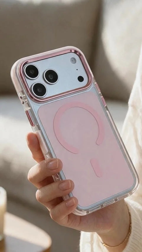 Pink Super Clear MagSafe funda con protección avanzada contra impactos - Funda para iPhone