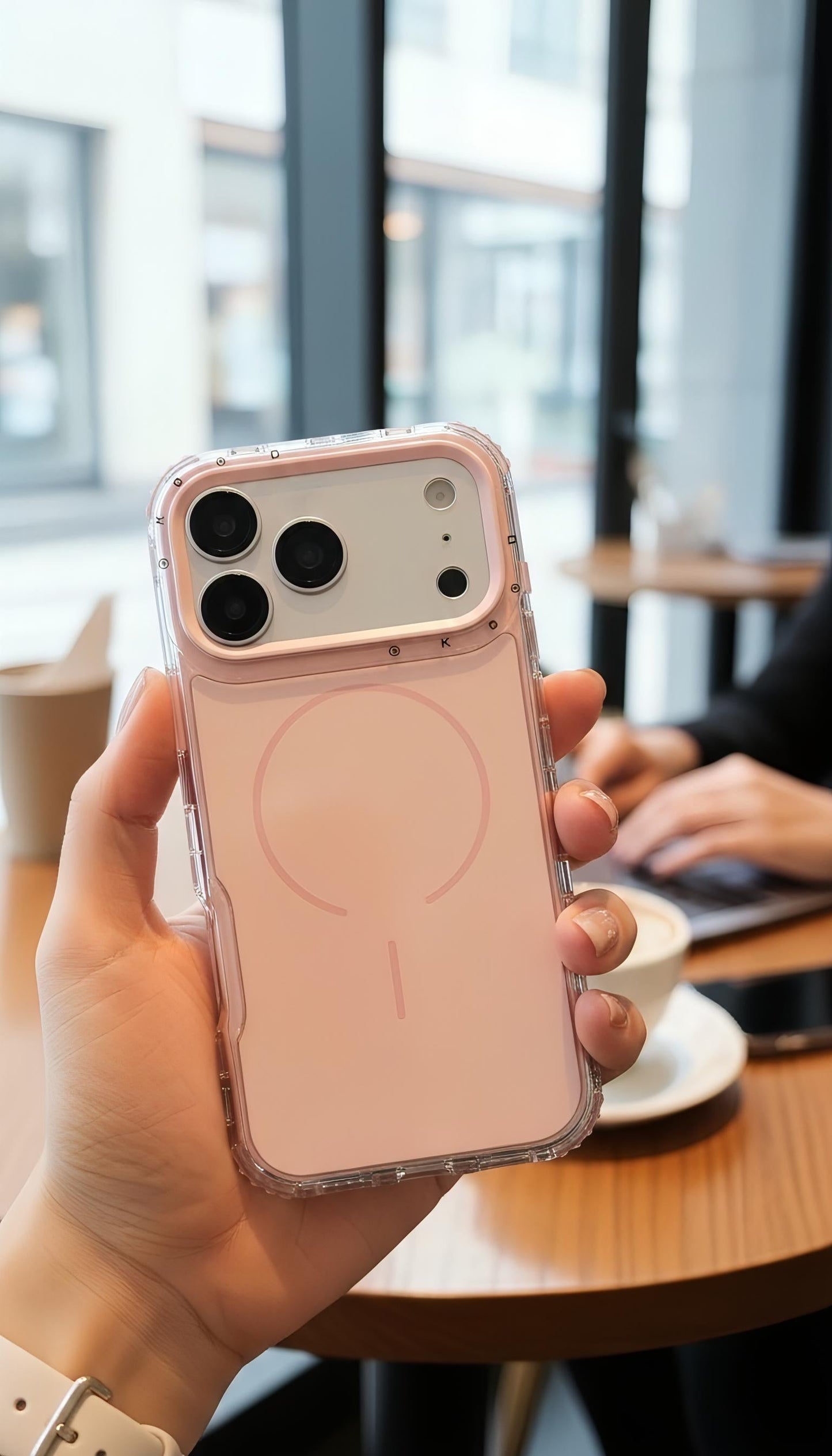 Pink SUPER COLOR Funda para iPhone con compatibilidad MagSafe y esquinas reforzadas - Funda para iPhone