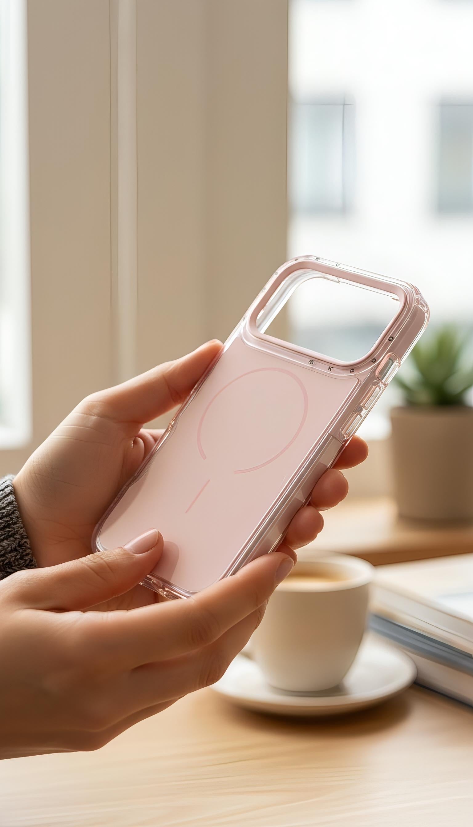 Pink SUPER COLOR Funda para iPhone con compatibilidad MagSafe y esquinas reforzadas - Funda para iPhone