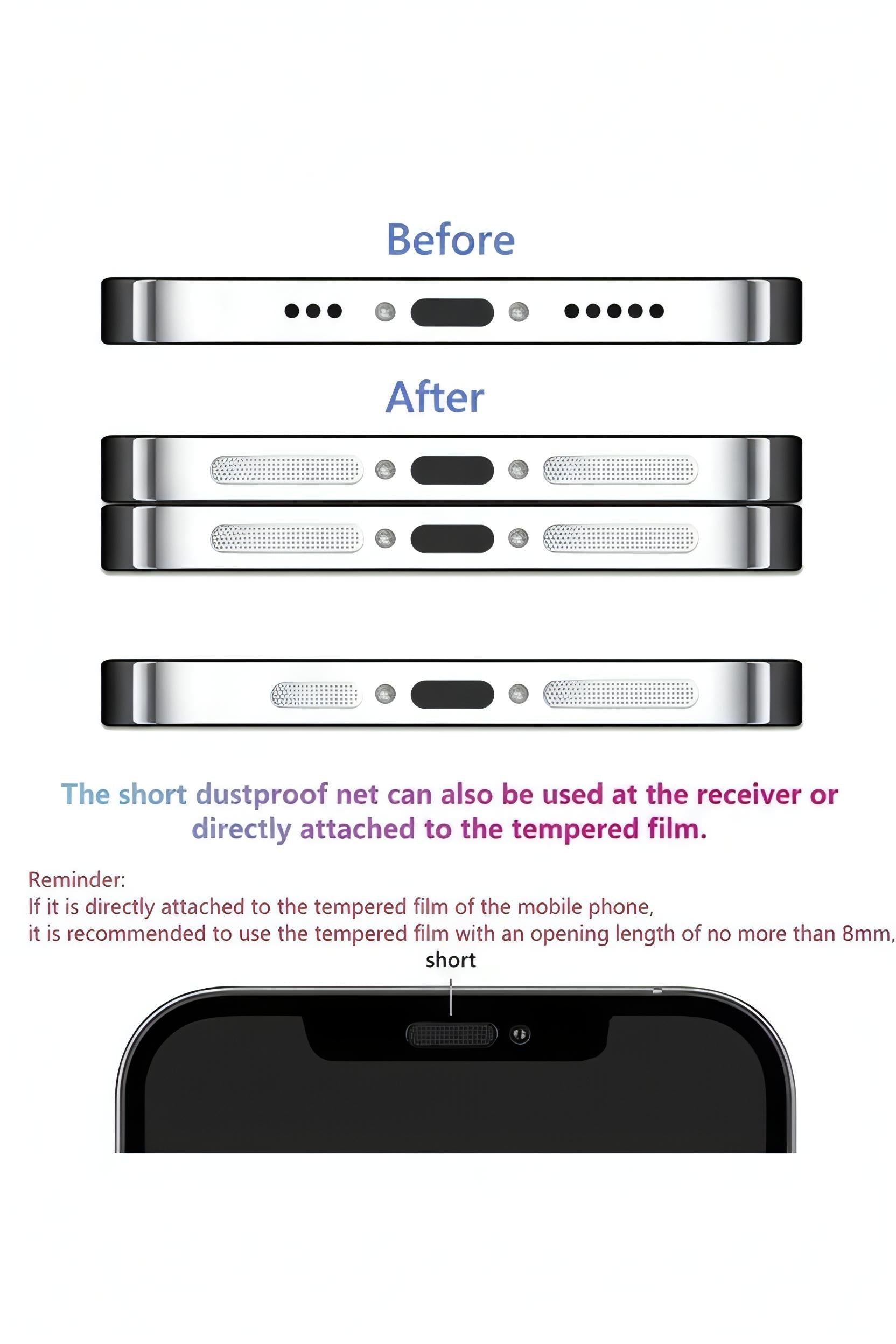 Protector de Bocinas Anti-Polvo - Protector de celular