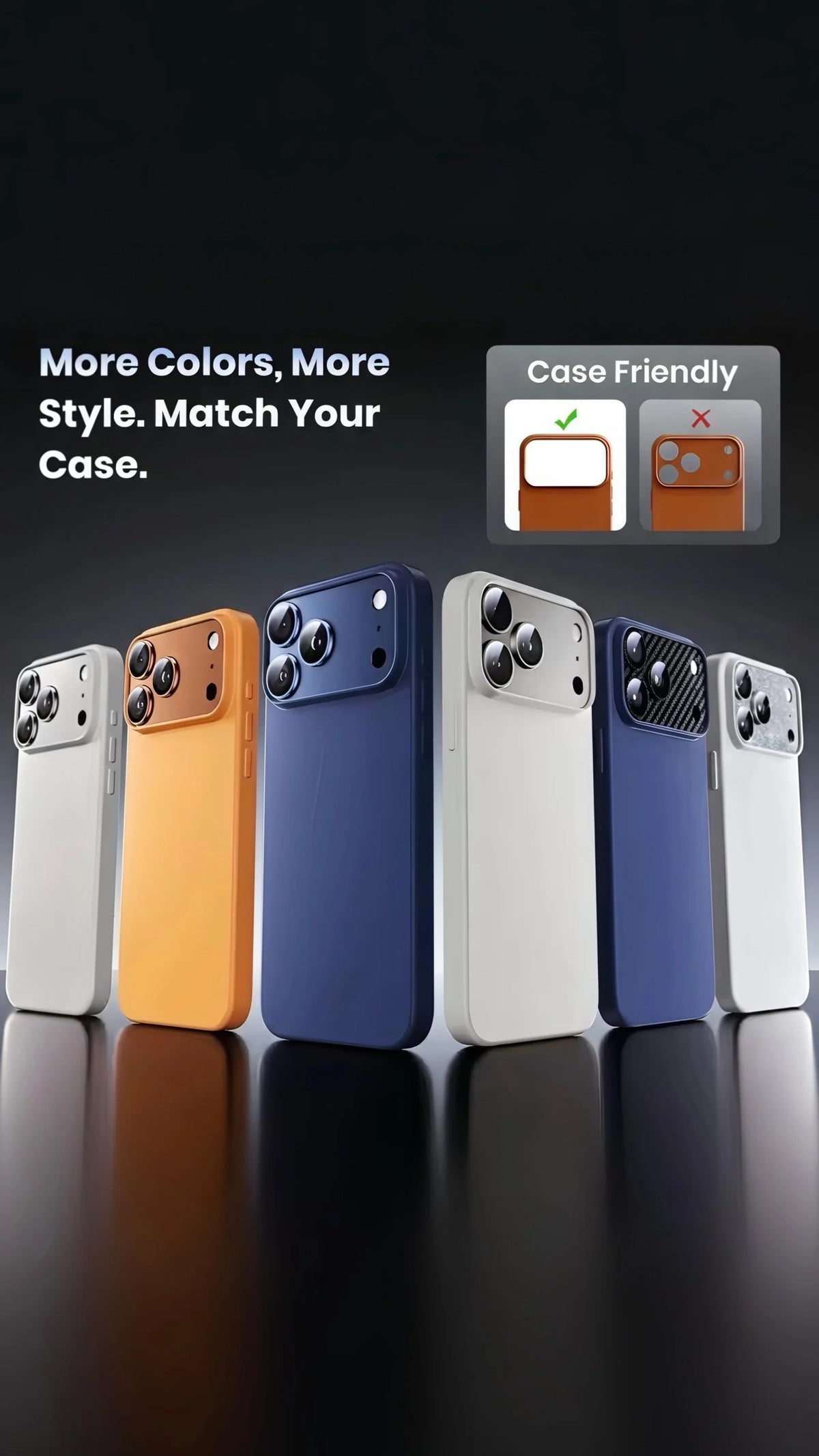 Funda para iphone pro max con protector de cámara metálico completo en colores vibrantes y textura de fibra de carbono