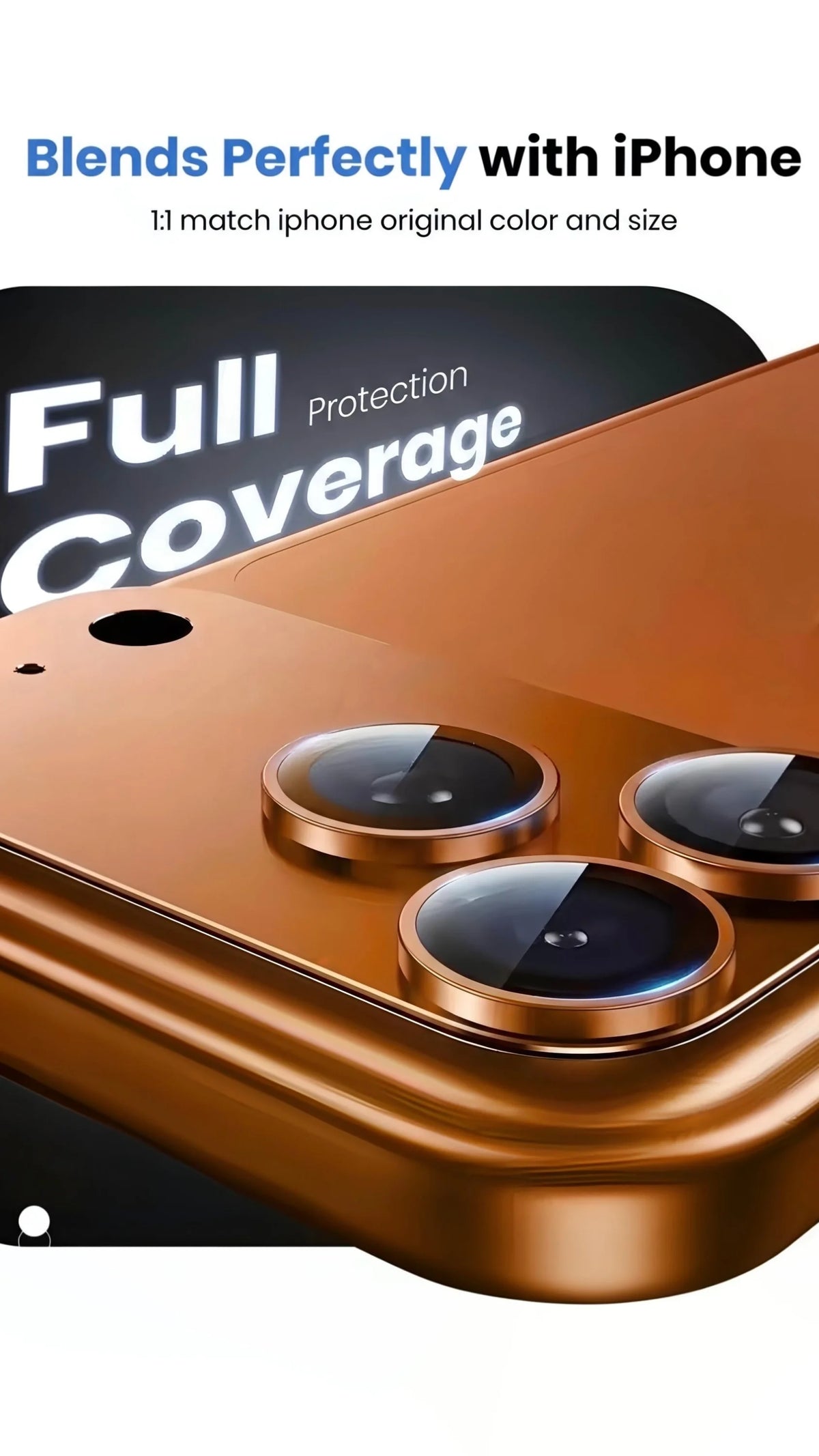 Protector de cámara metálico completo dorado para iphone pro max con funda para protección premium