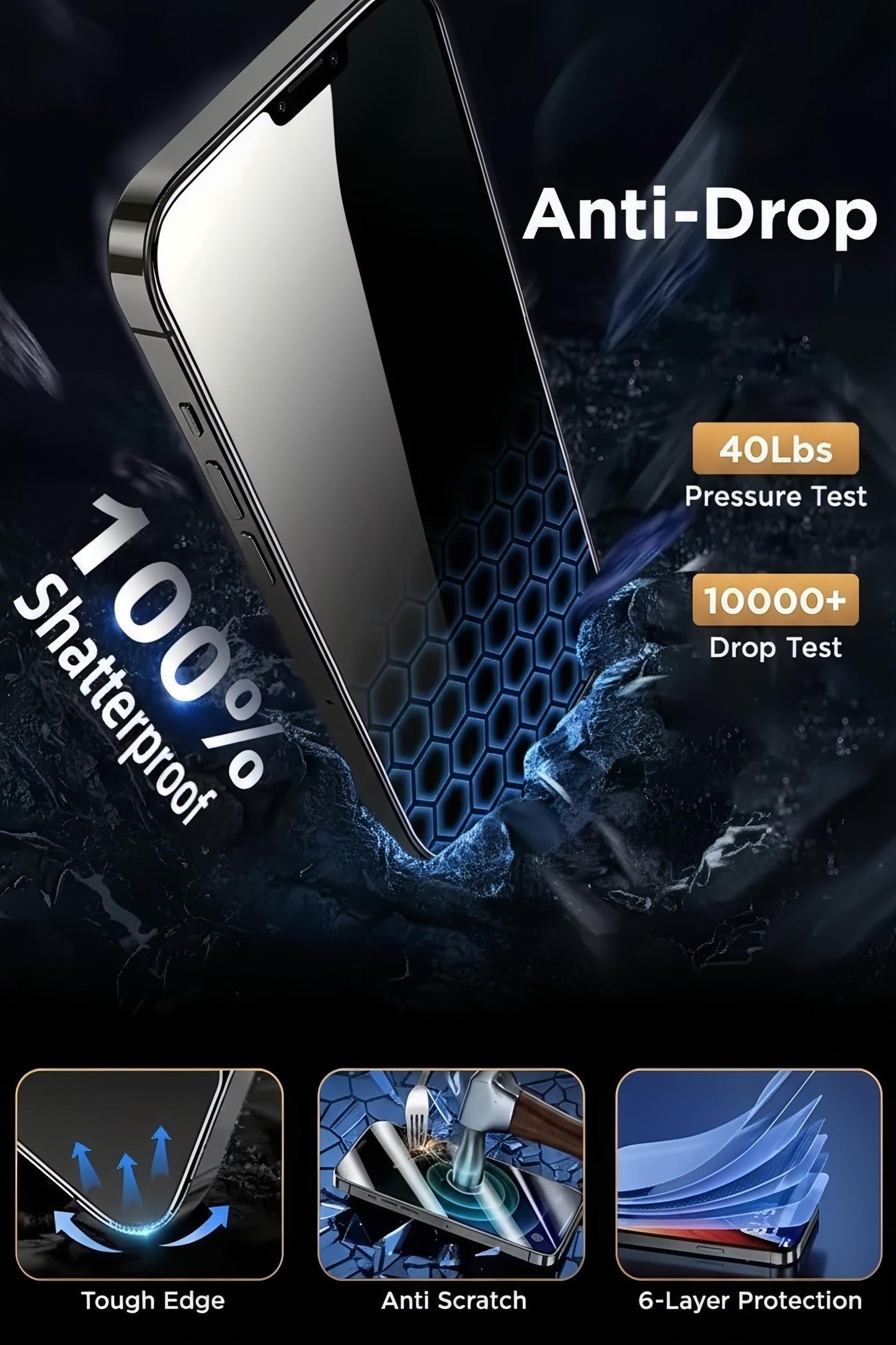 SUPER GLASS PRIVACIDAD - Protector de celular