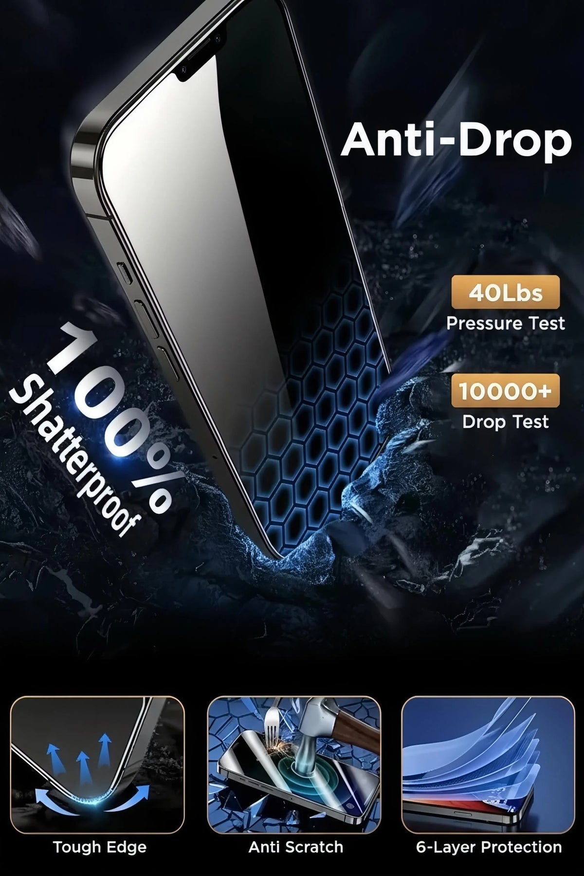 SUPER GLASS PRIVACIDAD - Protector de celular
