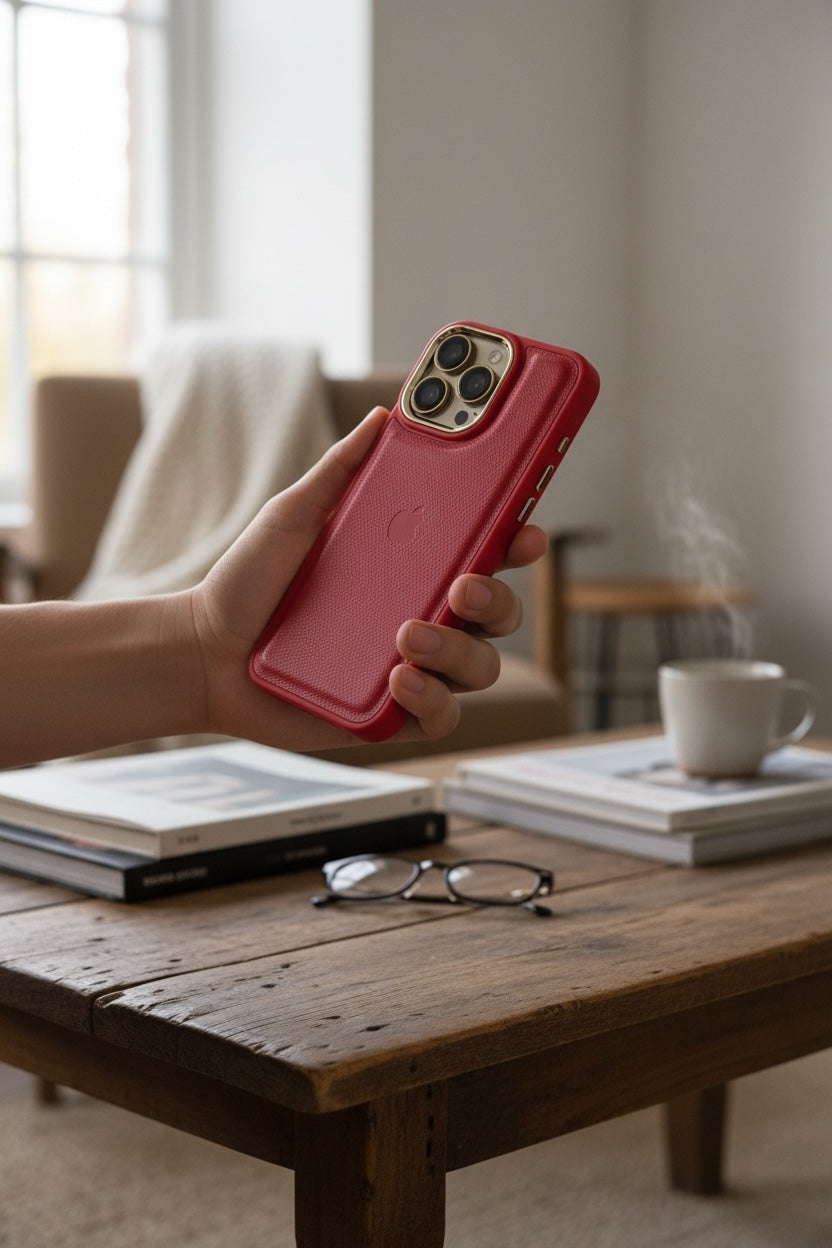 Red Leather X - Funda para iPhone