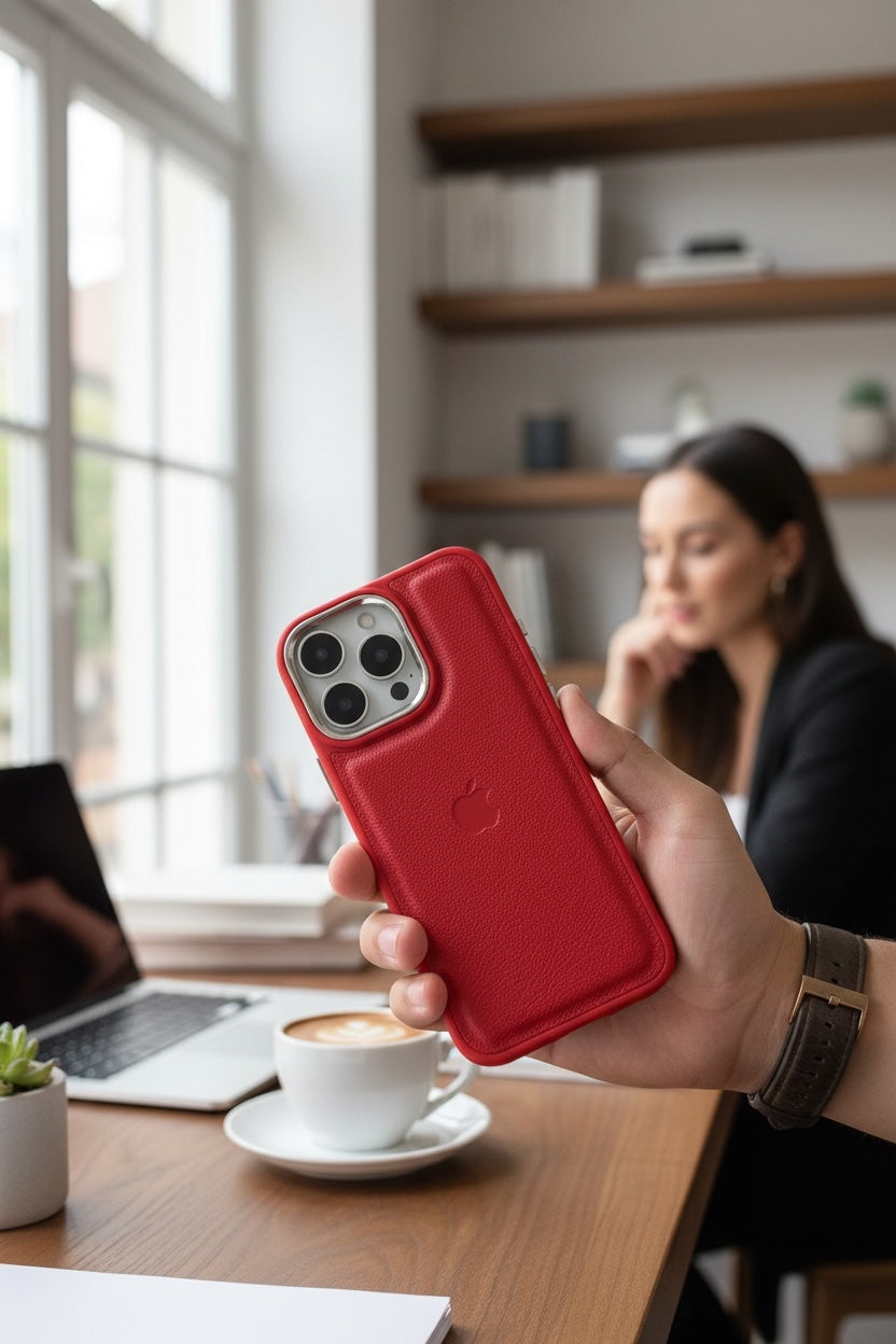 Red Leather X - Funda para iPhone