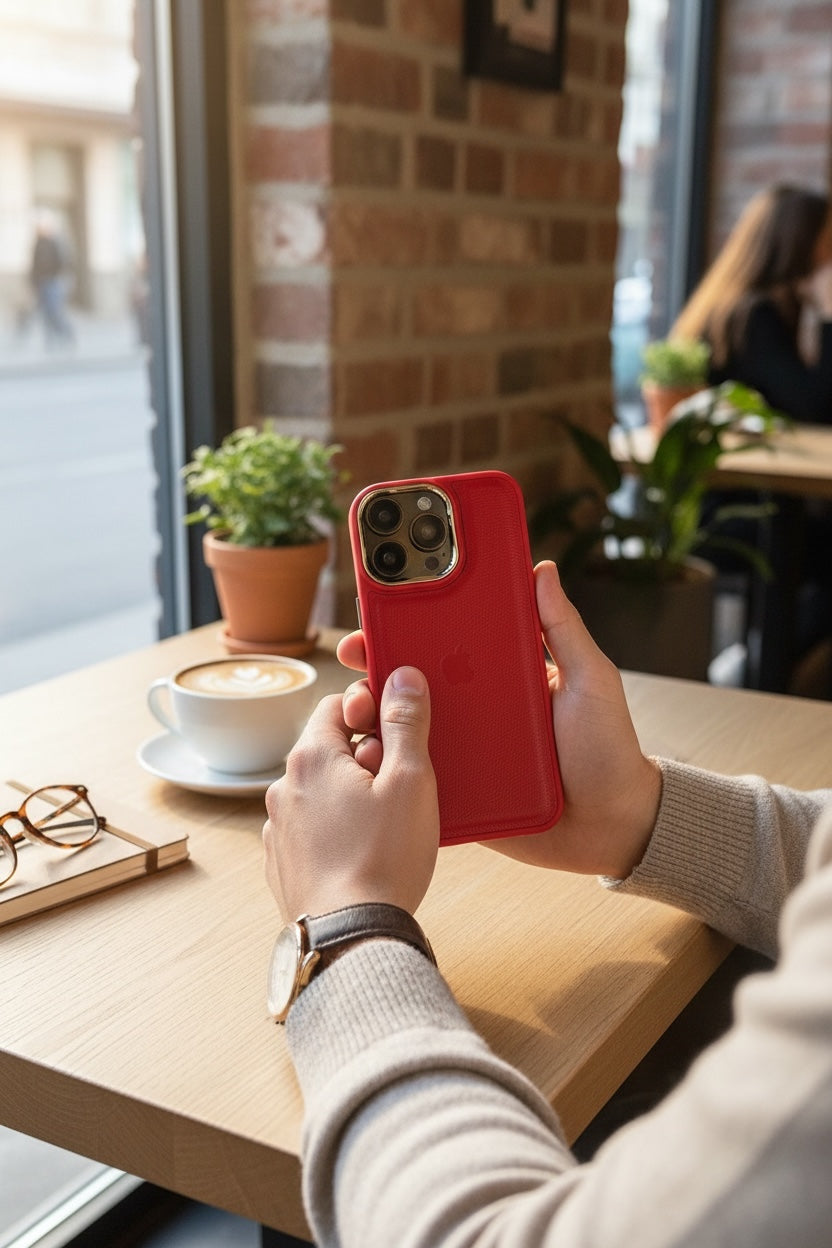 Red Leather X - Funda para iPhone