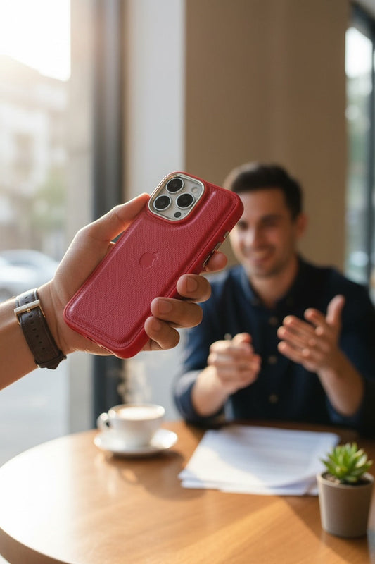 Red Leather X - Funda para iPhone