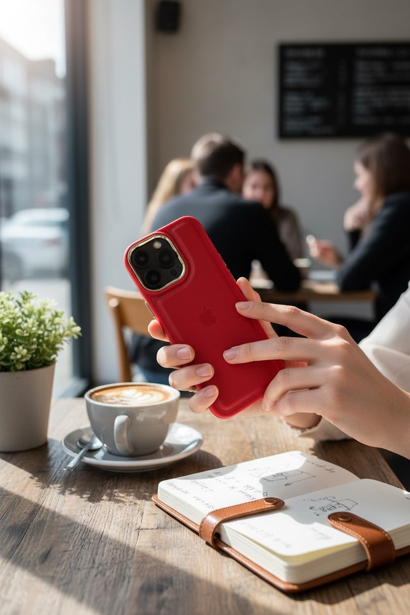 Red Leather X - Funda para iPhone