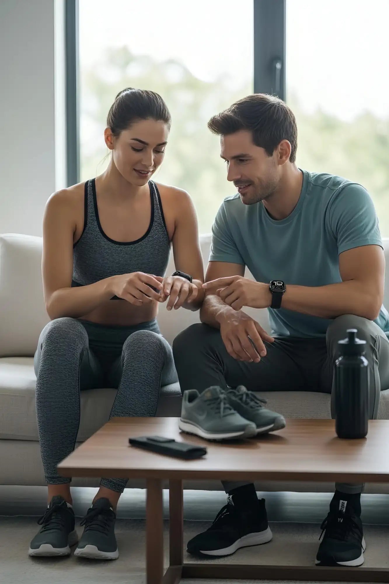 Reloj inteligente negro con pantalla digital elegante y diseño deportivo