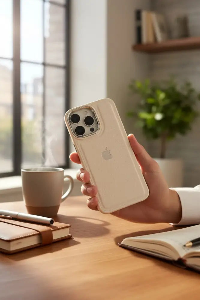 White Leather X - Funda para iPhone