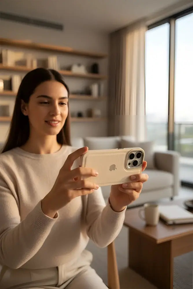 White Leather X - iPhone 16 Pro Max - Funda para iPhone