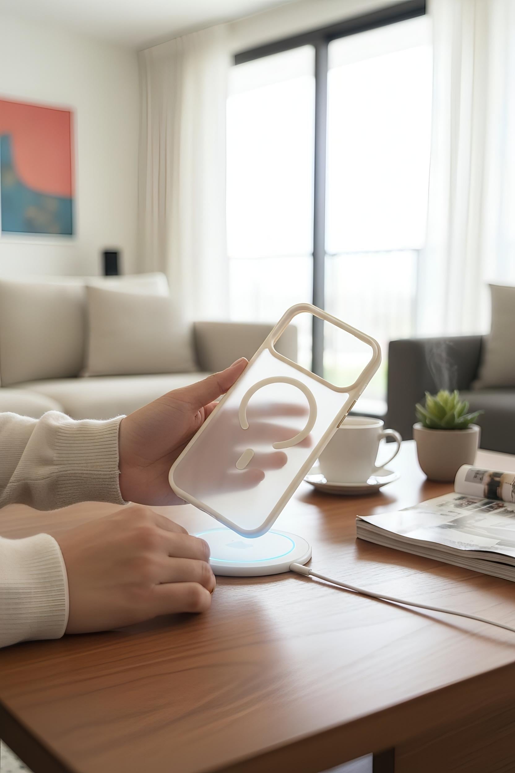 White Matte MagSafe - Funda para iPhone