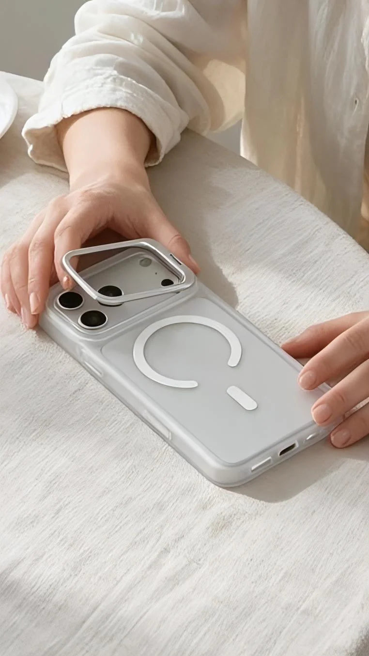 White Matte Super Armour funda magsafe protección total para iPhone - Funda para iPhone