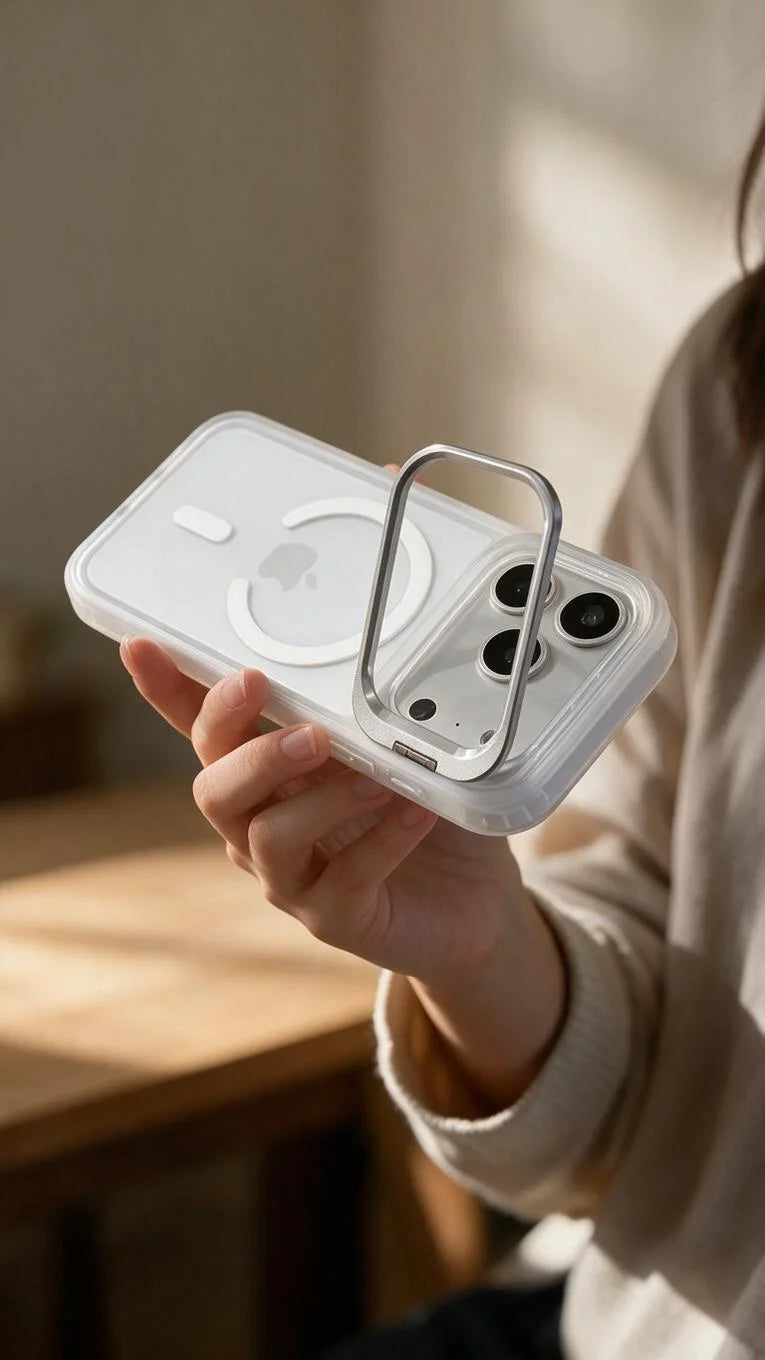 White Matte Super Armour funda magsafe protección total para iPhone - Funda para iPhone