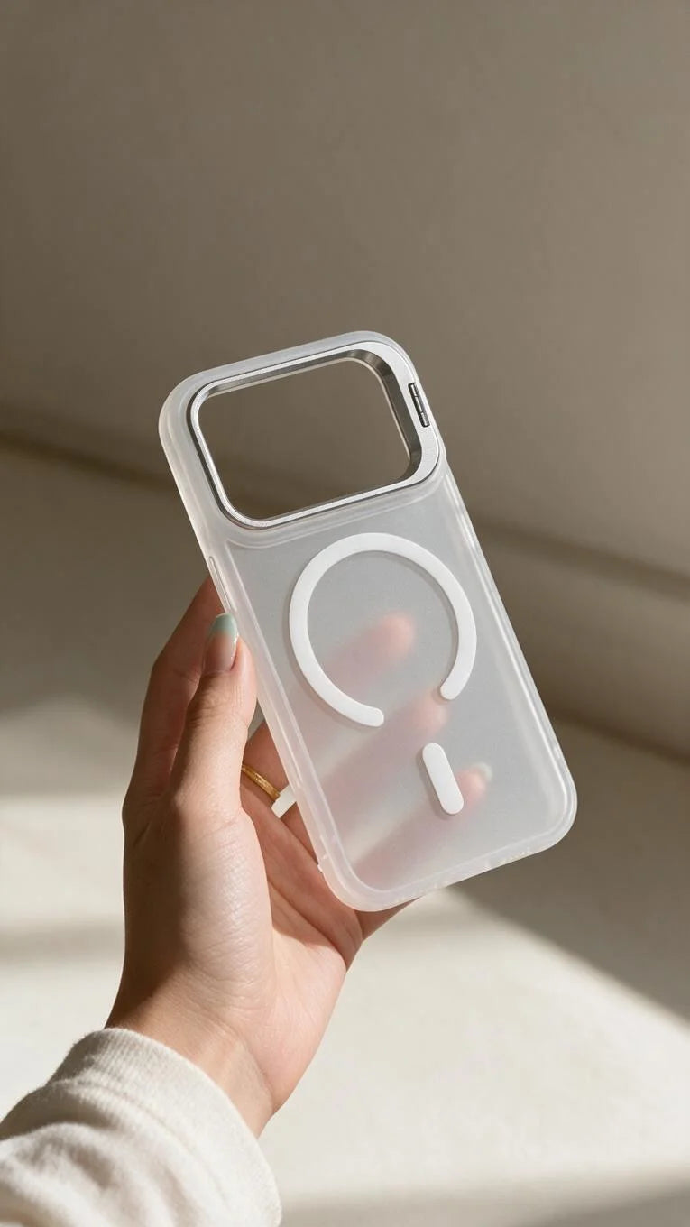 White Matte Super Armour funda magsafe protección total para iPhone - Funda para iPhone