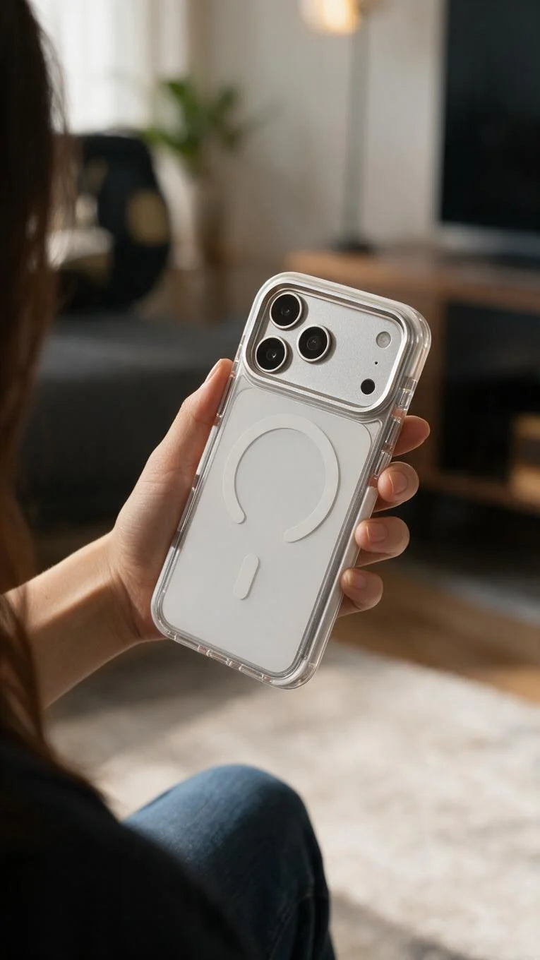 White Super Clear MagSafe funda con protección avanzada contra impactos - Funda para iPhone