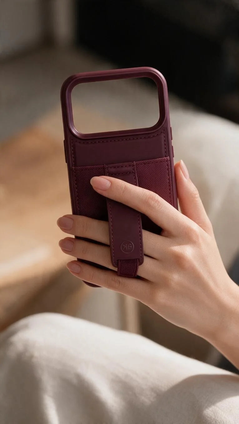Wine TRAVELLER CASE – FUNDA PARA IPHONE CON PORTATARJETAS Y AGARRADERA