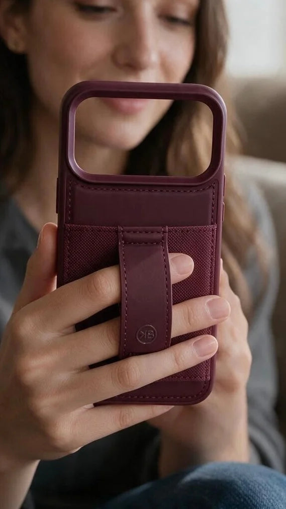 Wine TRAVELLER CASE – FUNDA PARA IPHONE CON PORTATARJETAS Y AGARRADERA