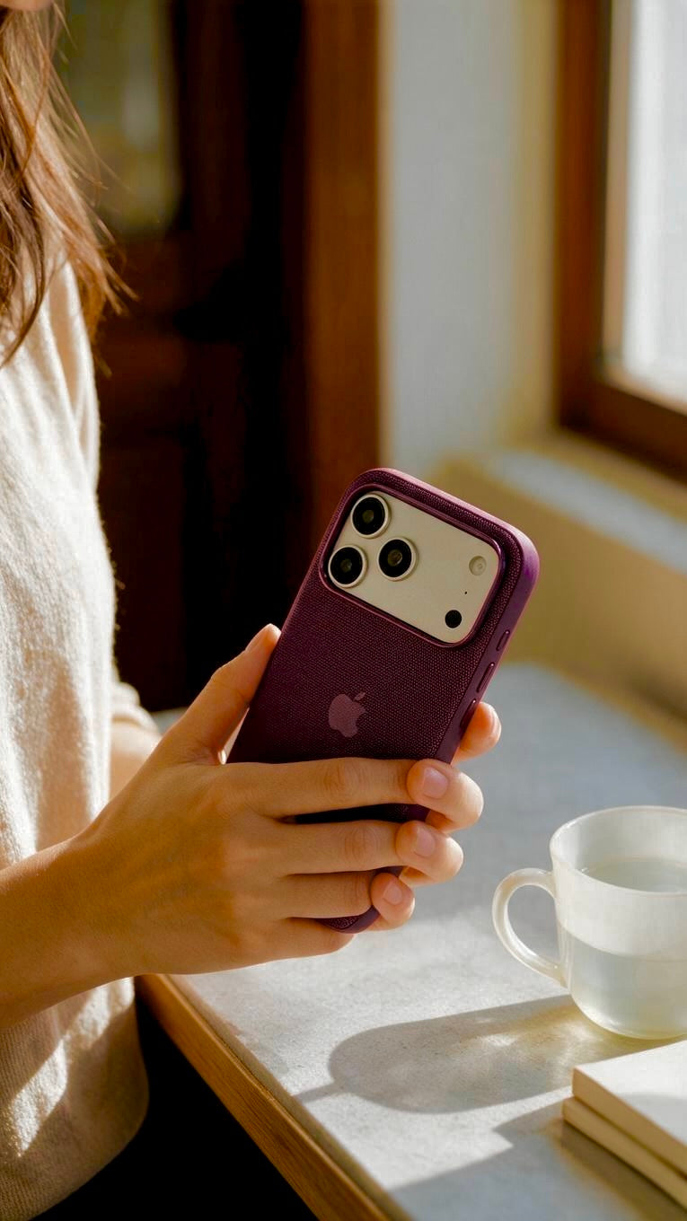 Wine TW Case para iPhone | Funda Tejida Premium con MagSafe